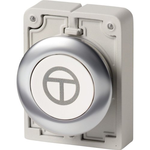 Eaton Drukknop, 30mm, RVS, vlak, wit X11, terugverend - Eaton 1160pic 1962 - 20062986