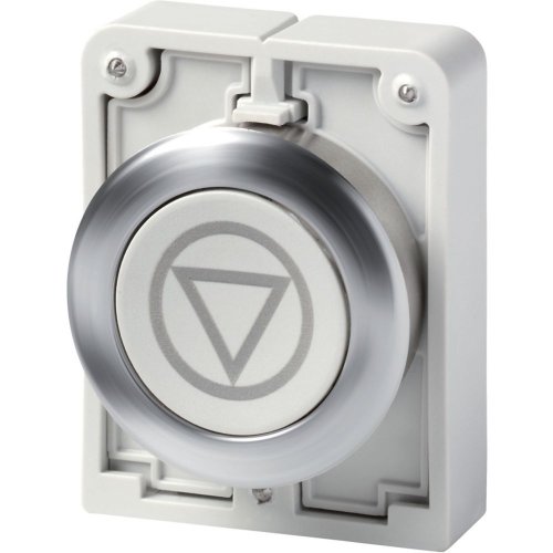 Eaton Drukknop, 30mm, RVS, vlak, grijs X66, terugverend - Eaton 1160pic 1964 - 20062987