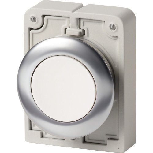 Eaton Drukknop, 30mm, RVS, vlak, wit, terugverend - Eaton 1160pic 1967 - 20063014
