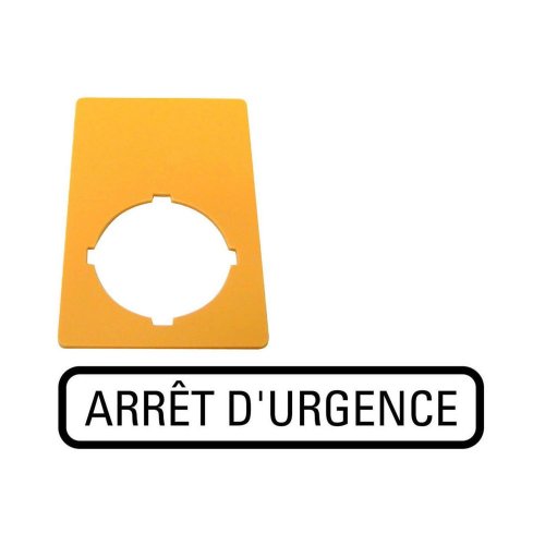Eaton Schild, NOOD-UIT, geel, HxB=50x33mm, arret d urgence - Eaton 1160pic 785 c - 20065008