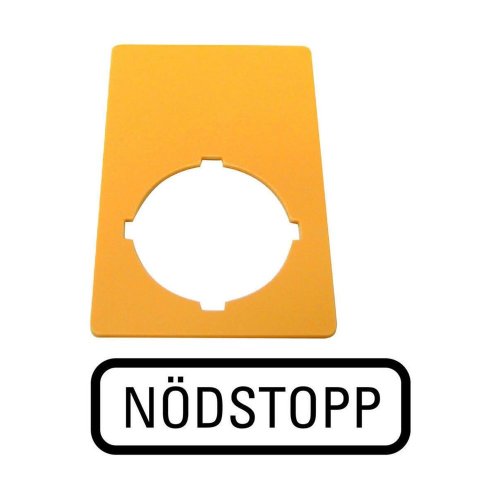 Eaton Schild, NOOD-UIT, geel, HxB=50x33mm, N&Ouml;DSTOPP - Eaton 1160pic 788 c - 20065011