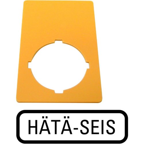 Eaton Schild, NOOD-UIT, geel, HxB=50x33mm, H&Auml;T&Auml;-SEIS - Eaton 1160pic 789 c - 20065012