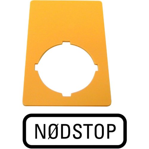 Eaton Schild, NOOD-UIT, geel, HxB=50x33mm, NODSTOP - Eaton 1160pic 790 c - 20065013
