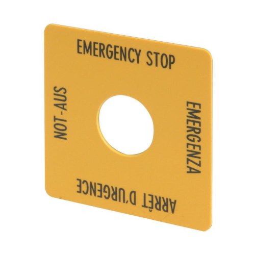 Eaton Schild, NOOD-UIT, geel, HxB=50x50mm, 4-talig, DE, EN, FR, IT - Eaton 1160pic 97 l - 20065017