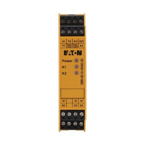 Eaton Veiligheidsrelais (24Vac50/60Hz, 24Vdc), 2 vrijgave paden , 1 meldc. - Eaton 118703 c - 20059597