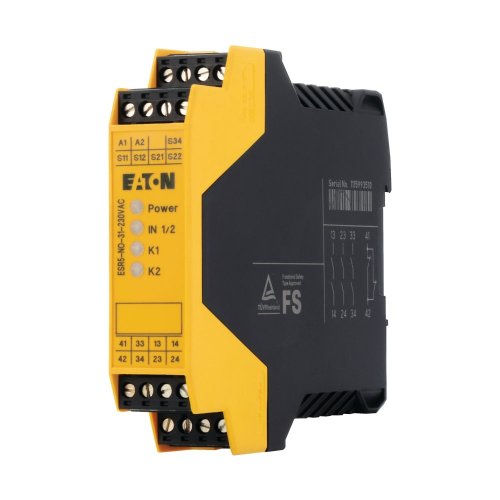 Eaton Veiligheidsrelais (230Vac50/60Hz), 3 vrijgave paden , 1 meldc. - Eaton 119380 l - 20059618
