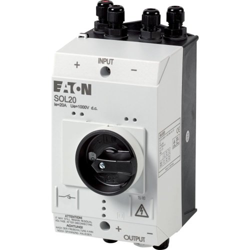 Eaton DC-lastscheider, 20A, inbouw, 2 ingangen M12/M16 - Eaton 1210pic 435 - 20059671