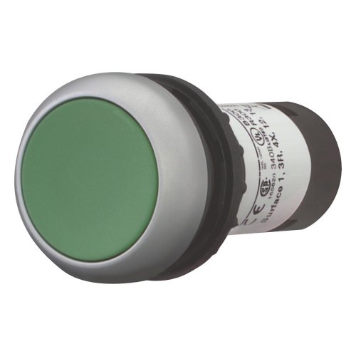 Eaton Drukknop compact, vlak, groen, terugverend, 1no/0nc - Eaton 132484 l - 20060113