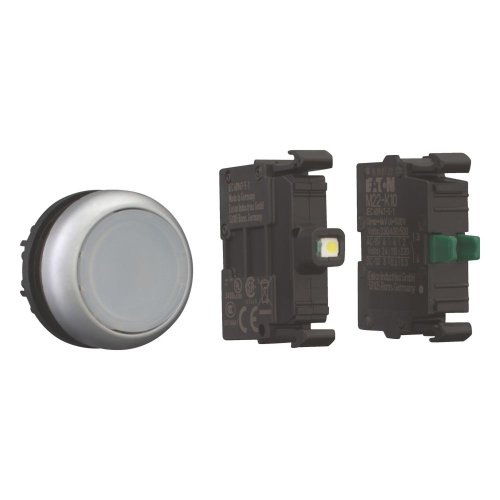 Eaton Drukknop verlicht, vlak, veerretour, 1 no, wit, blisterverpakking - Eaton 132604 r - 20060128