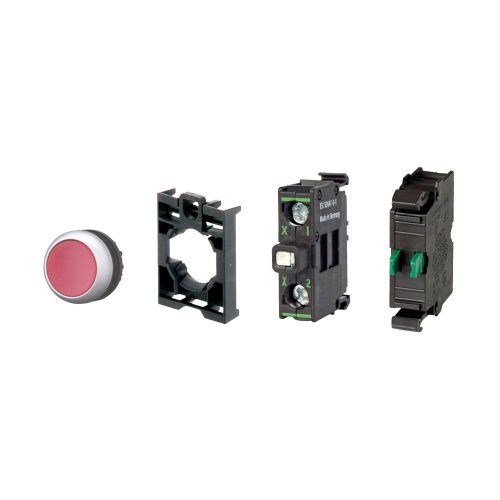 Eaton Drukknop verlicht, vlak, veerretour, 1 no, rood, blisterverpakking - Eaton 132605 l - 20028615