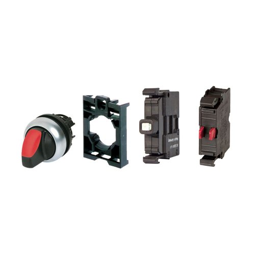 Eaton Keuzeschakelaar verlicht, vast, 2 standen, 1 nc, rood, LED 230 VAC, bl - Eaton 132607 l - 20060130