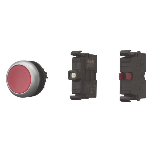 Eaton Drukknop verlicht, vlak, veerretour, 1 nc, rood, blisterverpakking - Eaton 132612 l - 20060133