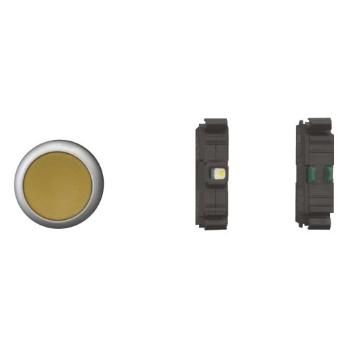 Eaton Drukknop verlicht, vlak, veerretour, 1 no, geel, blisterverpakking - Eaton 132613 c - 20060134