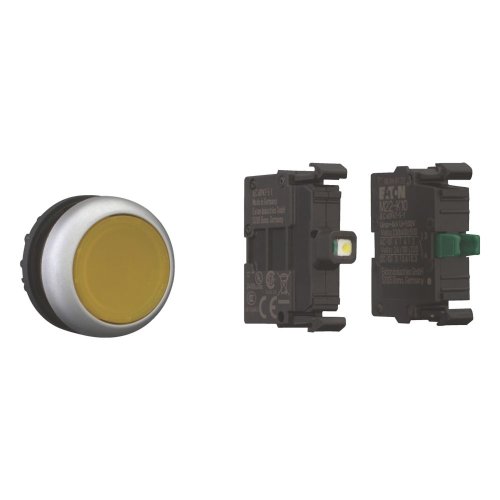 Eaton Drukknop verlicht, vlak, veerretour, 1 no, geel, blisterverpakking - Eaton 132613 r - 20060134