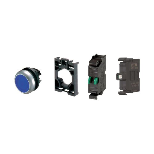 Eaton Signaaldrukknop, vlak, blauw, terugverend, LED, blauw, frontbevestigin - Eaton 132614 l - 20060135