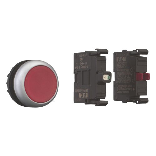 Eaton Signaaldrukknop, vlak, rood, terugverend, LED, rood, frontbevestiging, - Eaton 132615 r - 20028618