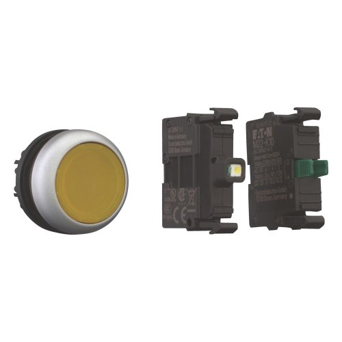 Eaton Drukknop verlicht, vlak, veerretour, 1 no, geel, LED 230 VAC, blisterv - Eaton 132616 r - 20060136