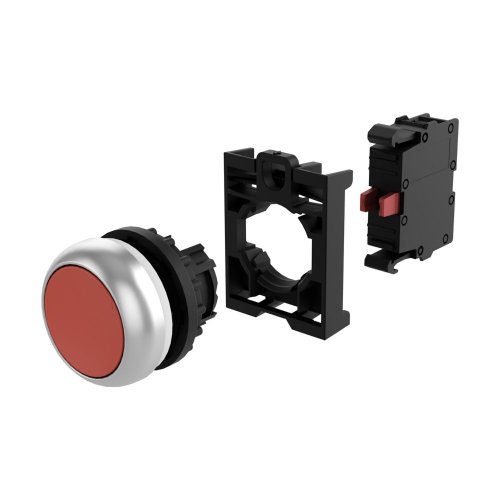 Eaton Drukknop, vlak, veerretour, 1 nc, rood, blisterverpakking - Eaton 132618 l - 20060138
