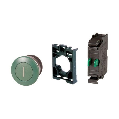 Eaton Drukknop paddestoel, paddestoel, veerretour, 1 no, vert, inscriptie, b - Eaton 132622 l - 20060142