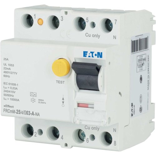 Eaton Aardlekschakelaar digitaal (RCCB) FRCMM, 25A, 4P, 30mA, 10kA, A-type,  - Eaton 167125 l - 20060576