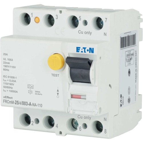 Eaton Aardlekschakelaar digitaal (RCCB) FRCMM, 25A, 4P, 30mA, 10kA, A-type,  - Eaton 167699 l - 20060607