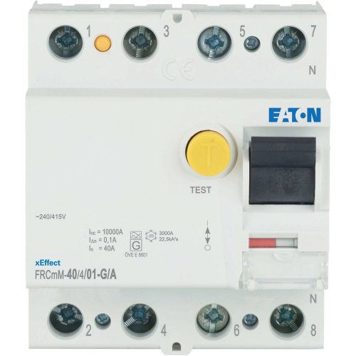 Eaton Aardlekschakelaar digitaal (RCCB) FRCMM, 40A, 4P, 100mA, 10kA, G/A-typ - Eaton 170301 c - 20060814