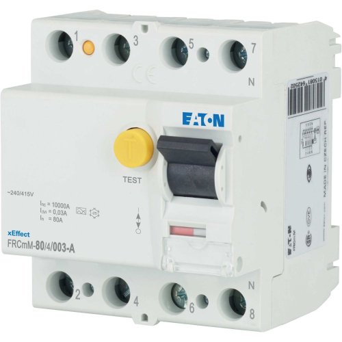 Eaton Aardlekschakelaar digitaal (RCCB) FRCMM, 80A, 4P, 30mA, 10kA, A-type - Eaton 170335 l - 20060826