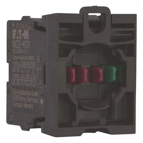Eaton Contactelement, 1M/2V, frontbevestiging, schroefaansluiting, self moni - Eaton 173027 r - 20061454