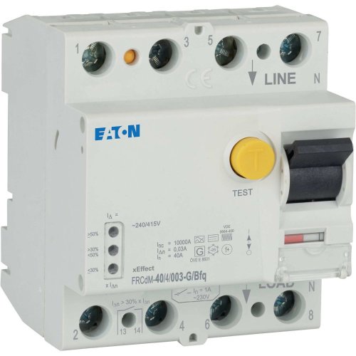 Eaton Aardlekschakelaar digitaal (RCCB) FRCDM, 40A, 4P, 30mA, 10kA, G/BFQ-ty - Eaton 179531 r - 20061720