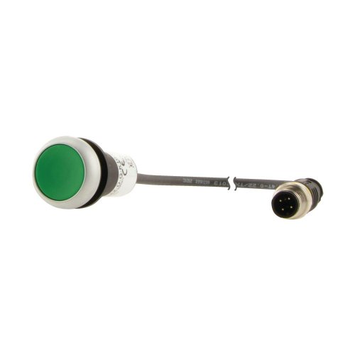 Eaton Drukknop, RMQ Compact, groen, vlak, terugverend, 1no/0nc, M12A-male, k - Eaton 181041 l - 20061858
