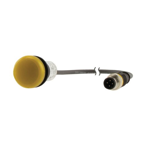 Eaton Signaallamp, RMQ Compact, geel, vlak, 0no/0nc, M12A-male, kabel zwart, - Eaton 181061 l - 20061779