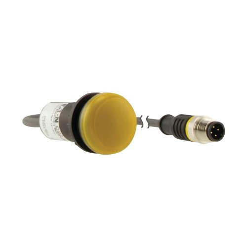 Eaton Signaallamp, RMQ Compact, geel, vlak, 0no/0nc, M12A-male, kabel zwart, - Eaton 181061 r - 20061779