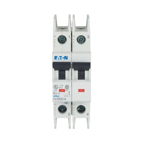 Eaton Installatie-automaat (MCB) FAZ-NA, 2P, 0,5A, C-curve, 15kA, UL-cert. - Eaton 181923 c - 20058708