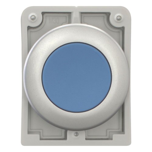 Eaton Drukknop, 30mm, vlak, blauw, terugverend - Eaton 182921 c - 20061982