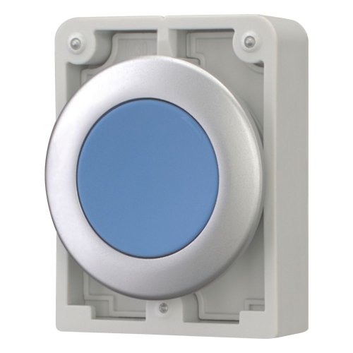 Eaton Drukknop, 30mm, vlak, blauw, terugverend - Eaton 182921 l - 20061982