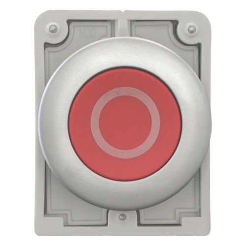 Eaton Drukknop, 30mm, vlak, rood, "O", vast - Eaton 182936 c - 20061997