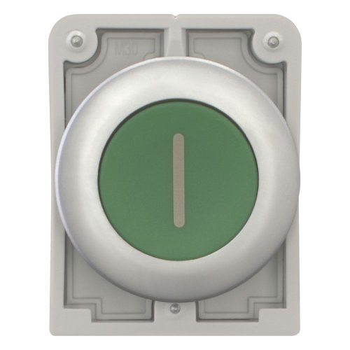 Eaton Drukknop, 30mm, vlak, groen, "I", terugverend - Eaton 182956 c - 20062017