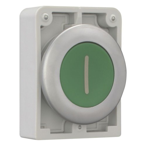 Eaton Drukknop, 30mm, vlak, groen, "I", terugverend - Eaton 182956 r - 20062017