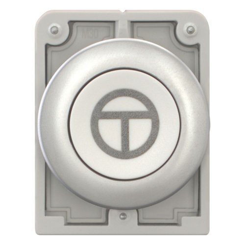Eaton Drukknop, 30mm, vlak, wit X11, terugverend - Eaton 182963 c - 20062024