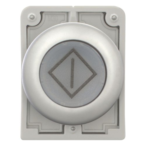Eaton Signaaldrukknop, 30mm, vlak, wit, met tekst X100, terugverend - Eaton 182966 c - 20062027
