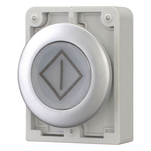 Eaton Signaaldrukknop, 30mm, vlak, wit, met tekst X100, terugverend - Eaton 182966 l - 20062027