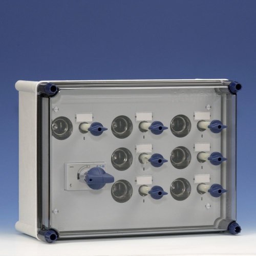 Eaton Lichtgroepenkast 1x63A Duco 4p 7xDII + rails - Eaton 1864023 r - 20062594
