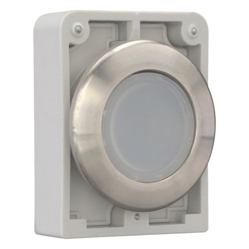 Eaton Signaaldrukknop, 30mm, RVS, vlak, wit, vast - Eaton 188058 r - 20062995