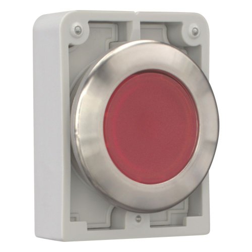 Eaton Signaaldrukknop, 30mm, RVS, vlak, rood, vast - Eaton 188059 r - 20062996