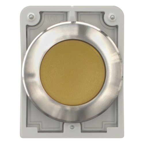 Eaton Signaaldrukknop, 30mm, RVS, vlak, geel, vast - Eaton 188061 c - 20062964