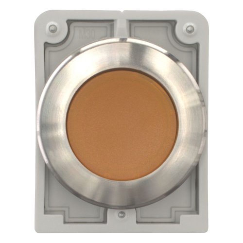 Eaton Signaaldrukknop, 30mm, RVS, vlak, amber, vast - Eaton 188063 c - 20062966