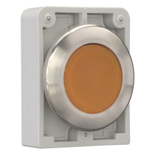 Eaton Signaaldrukknop, 30mm, RVS, vlak, amber, vast - Eaton 188063 r - 20062966