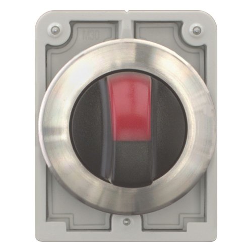 Eaton Signaalkeuzeschakelaar, 30mm, RVS, vlak, rood, 2 standen, terugverend - Eaton 188079 c - 20063105