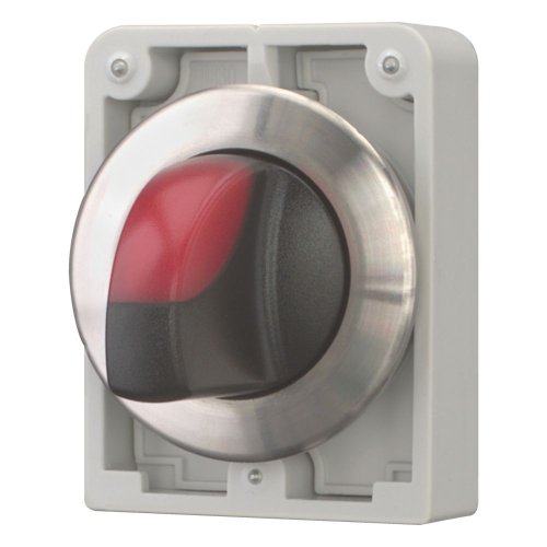 Eaton Signaalkeuzeschakelaar, 30mm, RVS, vlak, rood, 2 standen, terugverend - Eaton 188079 l - 20063105