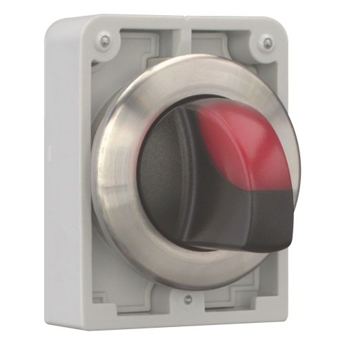Eaton Signaalkeuzeschakelaar, 30mm, RVS, vlak, rood, 2 standen, terugverend - Eaton 188079 r - 20063105